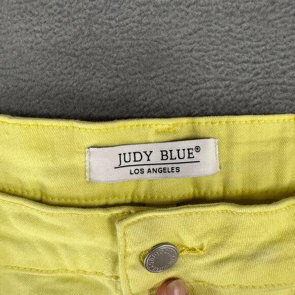 Judy Blue Denim Jean Shorts Womens Multicolor‎ Tie Dye High Waist Cut Off XL - Picture 3 of 9